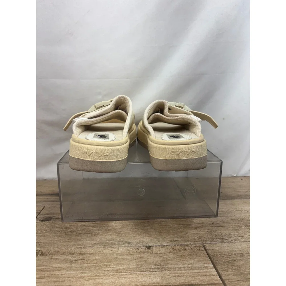 Eytys Capri CCE Cream Platform Sandals Mens 7.5 Buckle Strap Slides Chunky Mules